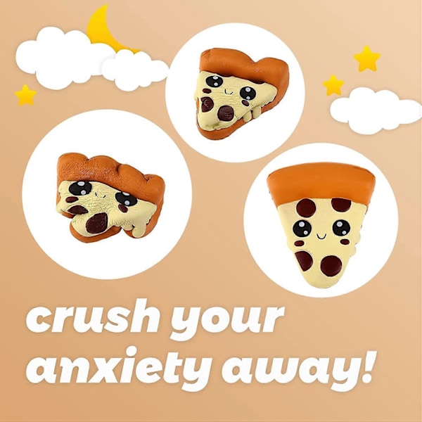 Pizza Kawaii Mjuk Långsam Stigande Doft Mat Bröd Dekompression Barnleksaker