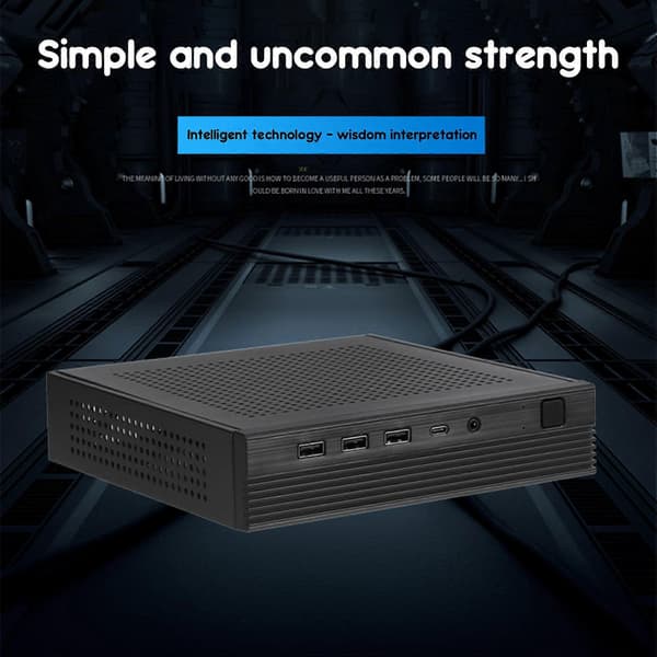 TX06 Desktop Mini ITX-chassi Mini Speldatorchassi HTPC-chassi för MINI-ITX Ultratunna Moderkort