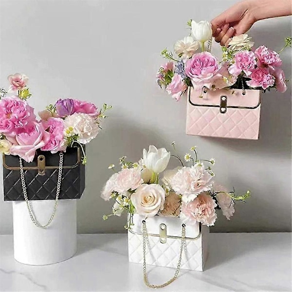 16 st Blomlåda Ros Förpackningslåda Alla hjärtans dag Födelsedagspresenter Omslagspapper Väska Presentförpackning, B