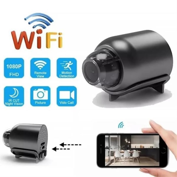 Minikamera - X5 - 1080P - Wifi - Nattsyn - Bærbart