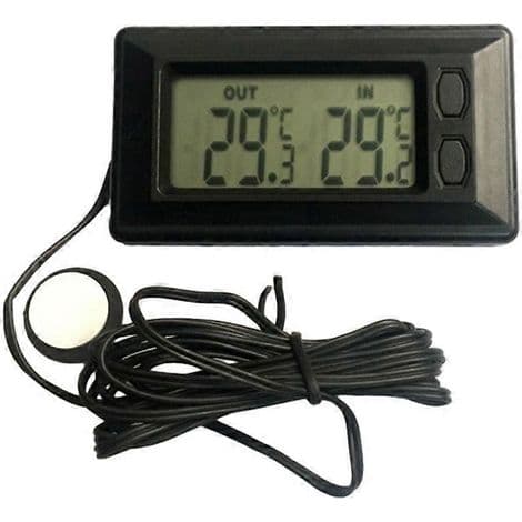 Biltermometer med lettlest LCD digitalt display.