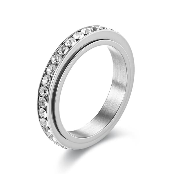 Drejbar anti-stress ring Sølv 16,5 mm