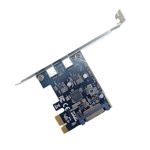 PCIE-kortti kahdella Type-C-liittimellä, PCI-E X1 - 2-porttinen TYPE-C USB 3.2 GEN1 5Gbps muuntokortti ASM104