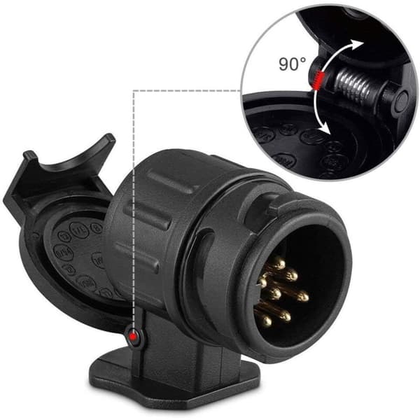13/7 Tilhengerpluggadapter 13-pinners til 7-pinners tilhengeradapter for 13-pinners biltilhengere
