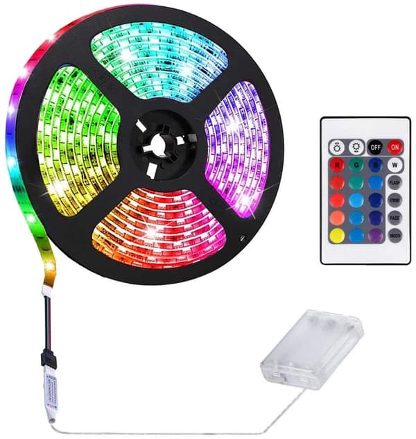 Lyslist med fjernkontroll LED RGB 2 m IP65