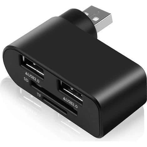 4-i-1 USB 3.0 Dockingstasjon med SD/TF-kortleser, 480 Mbps Rask Adapter, Multifunksjonell Hub