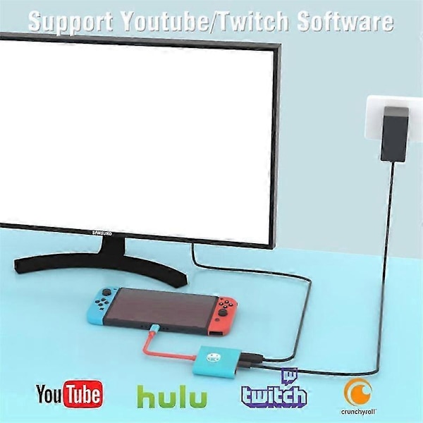 3-i-1 Portabel Switch TV Dockningsstation Adapter för /OLED/ Stödjer Switch TV-läge
