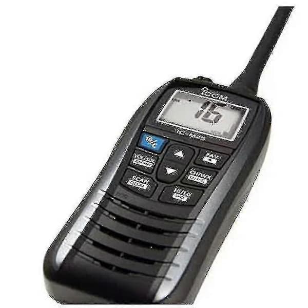 IC-M25 VHF-meriradio - metallinharmaa, kevyt, kelluva ja kädessä pidettävä
