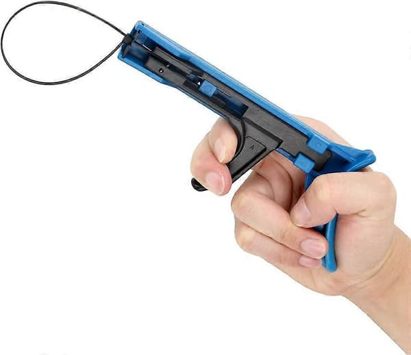Blå og svart kabelbåndpistol 2,4 til 4,8 mm