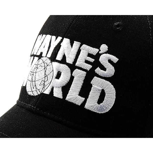 Baseballcaps, Wayne's World Broderi, Unisex Voksen Casual Caps - Svart