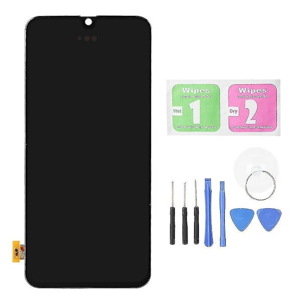 Professionell Svart LCD-pekskärm Digitizer utan Ram Tillbehör för Samsung A40 A40