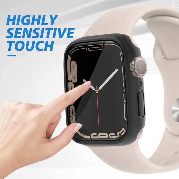 Case with screen protector for Apple Watch 7 / 8 (45 mm) Black