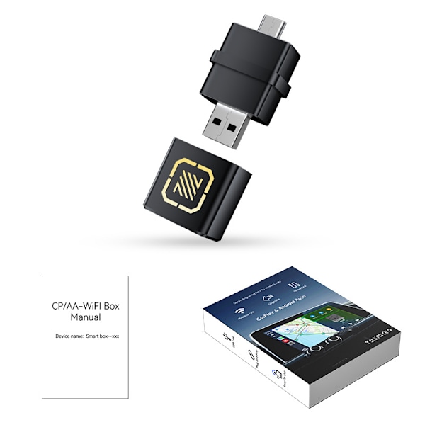 carplay adapter to-i-en bil smart boks dobbelt stik Android Autocarplay boks 1 stk