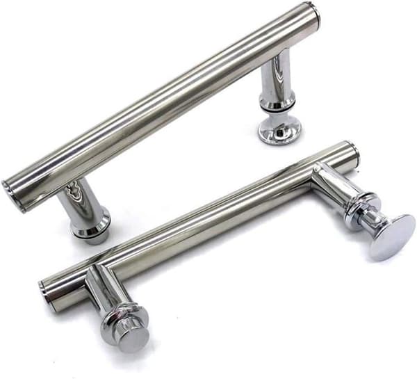 145 mm (14,5 cm) Duschdörrhandtag i Krom ABS, Hål till Hål (2 Delar)