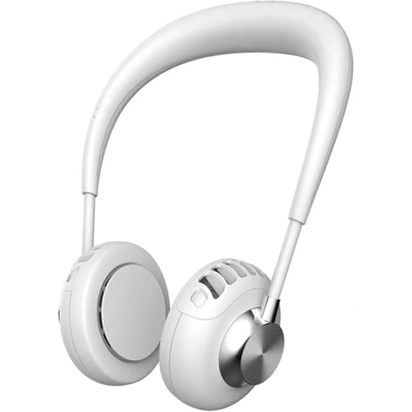 Halsventilator, Bærbar Ventilator, USB Ventilator, Bærbar Halsventilator Hængende Halsventilator Sportsventilator Halsventilator (Hvid)