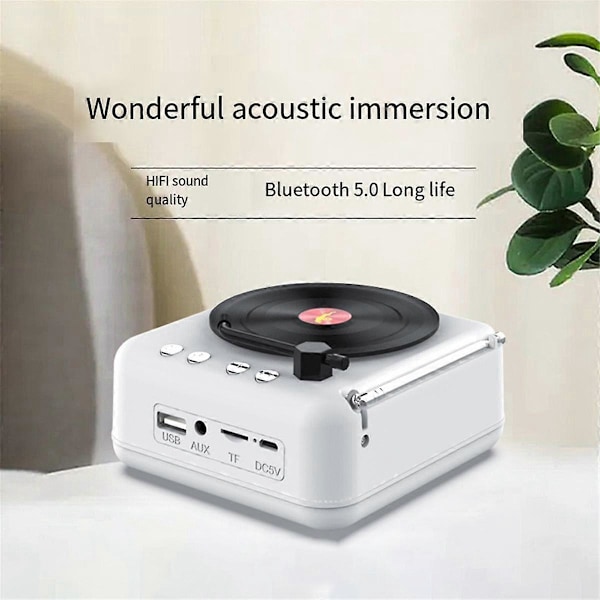 Manovo Portabel Bluetooth Högtalare Mini Musik Bas Högtalare Utomhus Trådlös Förstärkare Subwoofer Högtalare Radio Vit