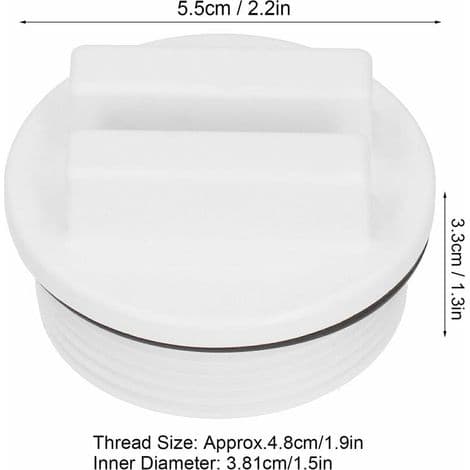 5-delad vinterpoolpluggset, 1 1/2\" gängade poolreturpluggar med O-ring för pooler och spa
