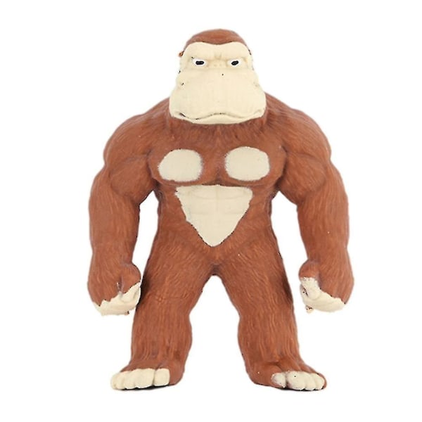 Joustava Gorilla-figuuri Kiertymiseen Vetäen Taivutukseen Pehmeä kumi Gorillafiguuri Stress relief lelu Dekompressio Lelukehote