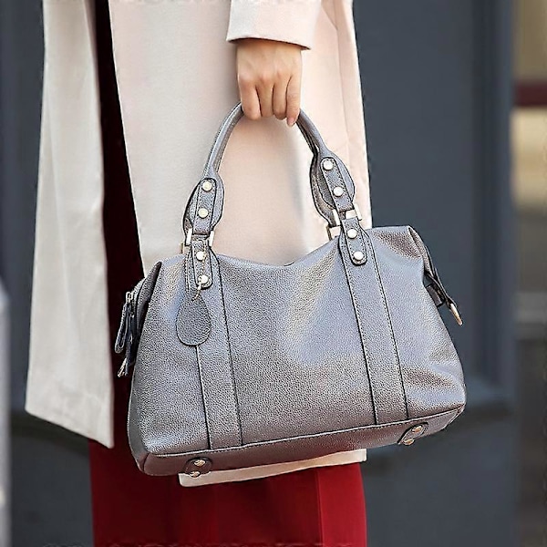 Damväska Mode Boston Väska Dam Handväska Axelväska Crossbody Väska-FÄRG：röd