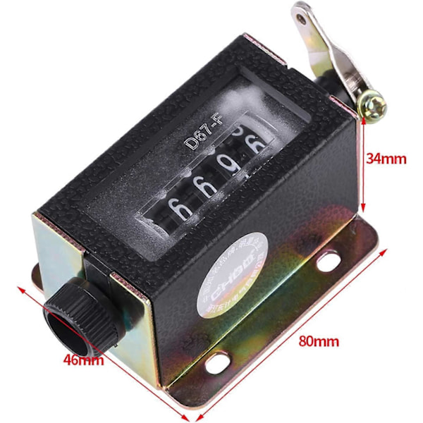 Mini Manuell Mekanisk Teller 5-sifret Teller Aritmometer