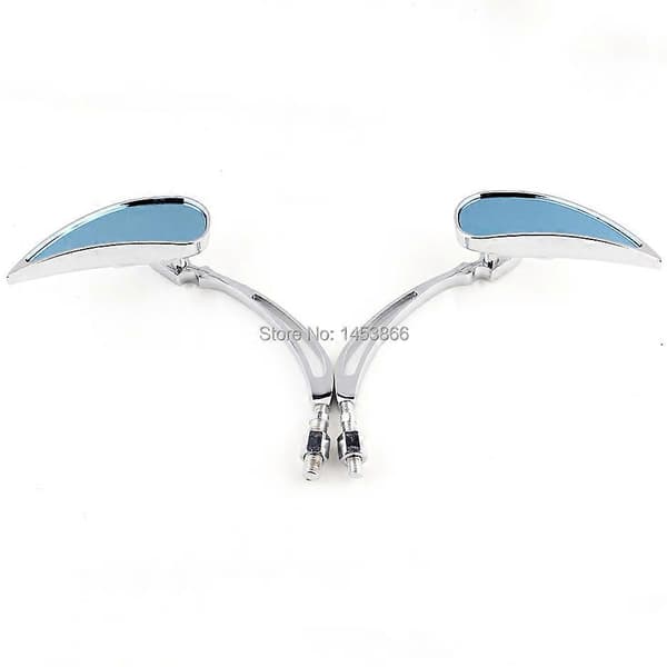 KROM DRÅPFORMADE BACKSPEGLAR PASSAR HONDA REBEL 250 SHADOW 600 750 VTX VT