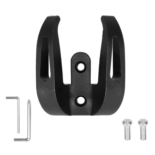 Universal Front Hook Hanger Elektrisk Scooter Til 1s / Hjelm Dobbelt Klo Tasker Greb Scooter Håndtag Krog Sort