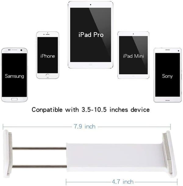 Svanehals telefonholder/iPad-holder/nettbrettholder for iPhone 8/7/6/6s Plus, Galaxy S8/S8 Plus/Note 8, iPad Pro
