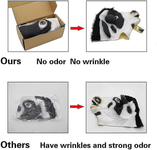 Deluxe Novelty Kostyme Dyremaske Ku