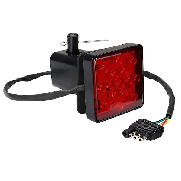 Rød 15 LED 2\" Tilhenger Truck Hitch Tow Haul Receiver Deksel Bremslys med Pin 12V