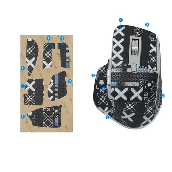 Enhanced Grip Mouse Grips for Logitech MX Master 3S Black