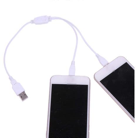 2-in-1 kaksois-Micro USB–USB-kaapeli – nopea puhelimen lataus – 2 metriä