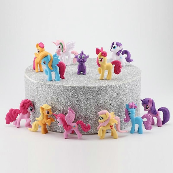 Paket med 12 My Little Pony MLP Friends Dockor 8cm Flerfärgade