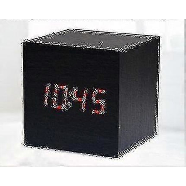 Gingko Cube LED-klickklocka med ljudaktivering (tid, datum, temperatur) Olika färger A10 färg: Vit vit