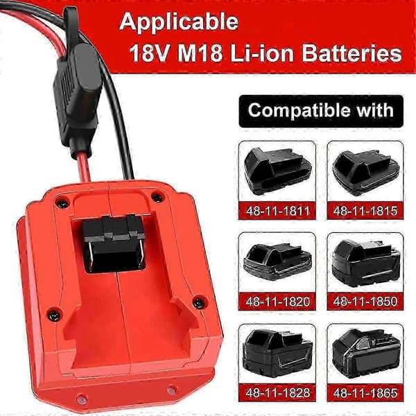 Power Wheels-adapter for Milwaukee 18v M18-batteri