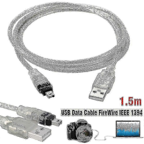 För Mini Dv Minidv Usb Datakabel Firewire Ieee 1394 Hdv Videokamera För Redigering Pc P20250110401