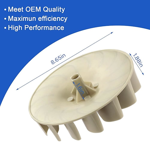 694089 Torktumlare fläkt hjul, ersättning torktumlare fläkt montering kompatibel med de flesta torktumlare-ersätter PS11743785 279500