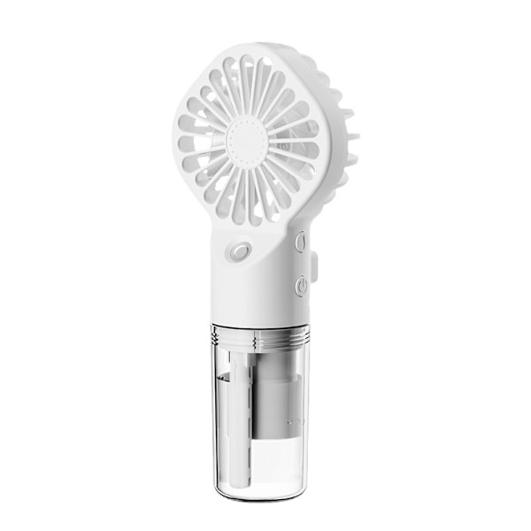 Bärbar Fläktspray Mini Handhållen Fläkt Laddning Mini Fläkt Spray Befuktningsfläkt Grossist-FÄRG: WT