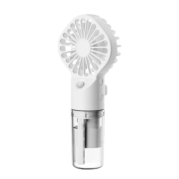 Bærbar Ventilator Spray Ventilator Mini Håndholdt Ventilator Opladning Mini Ventilator Spray Befugtningsventilator Engros - FARVE: WT
