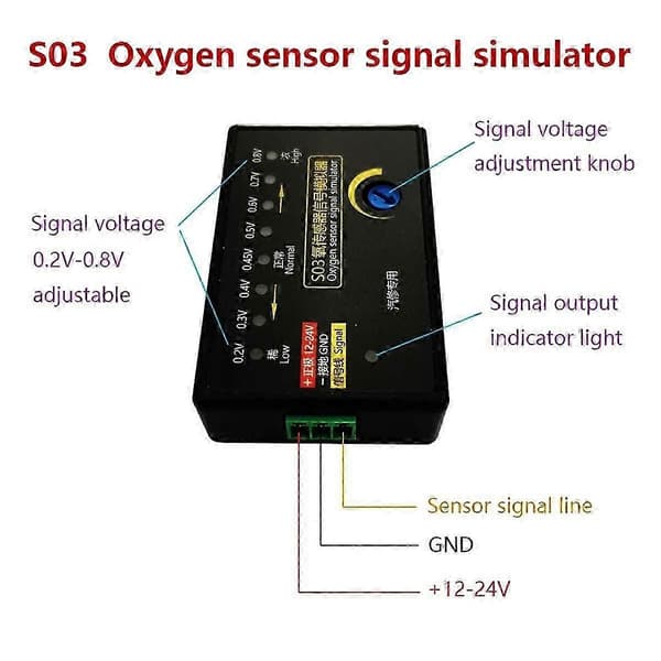 Ny S03 Syresensor Mini Typ Bil Syresensor Signalsimulator, Fyrtrådig Syresensor