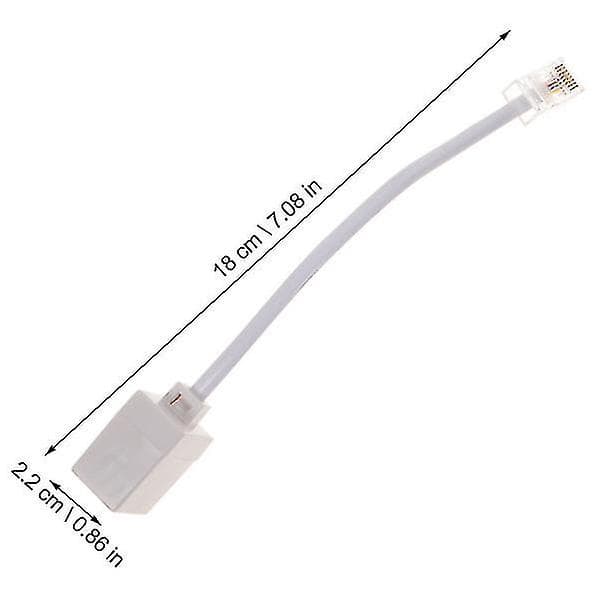 2 stk. RJ11 til RJ45 Adapter Telefon til Ethernet Adapter Telefon til Ethernet Kabel