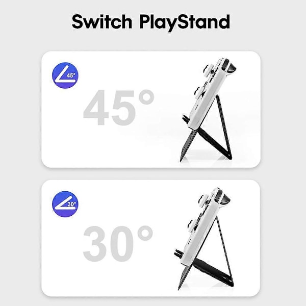 DEVASO Ställhållare för Nintendo Switch/Switch OLED + 2 st Härdat Glas Skärmskydd