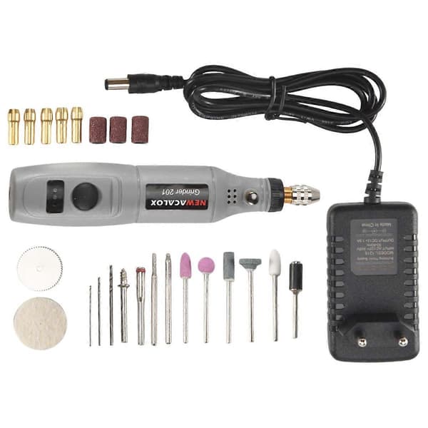 EU-plugg, 220V Mini elektrisk drill elektroverktøy Multifunksjonell sliper Slipesett Hastighet
