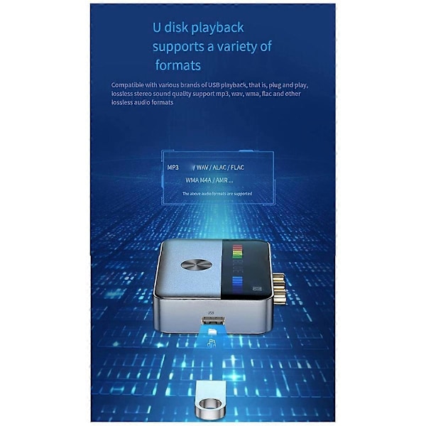 Ny NFC Bluetooth Adapter 5.3 Bluetooth Modtager Audio Computer Koaksial Sender Hifi Universal
