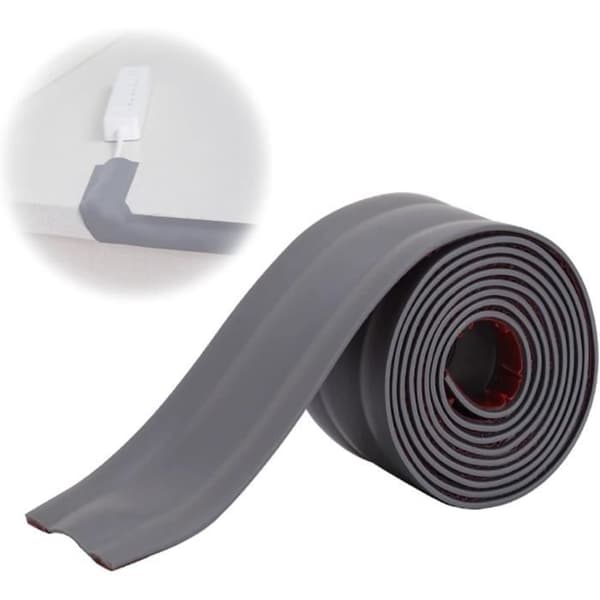 Kabeldeksel - Ett stykke - Selvklebende - PVC - 300cm - Grå