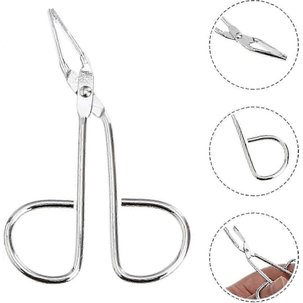 Ögonbrynssax Rostfritt Stål Sax Formad Sned Tip Pincett Clip För Ögonbryn (9st)