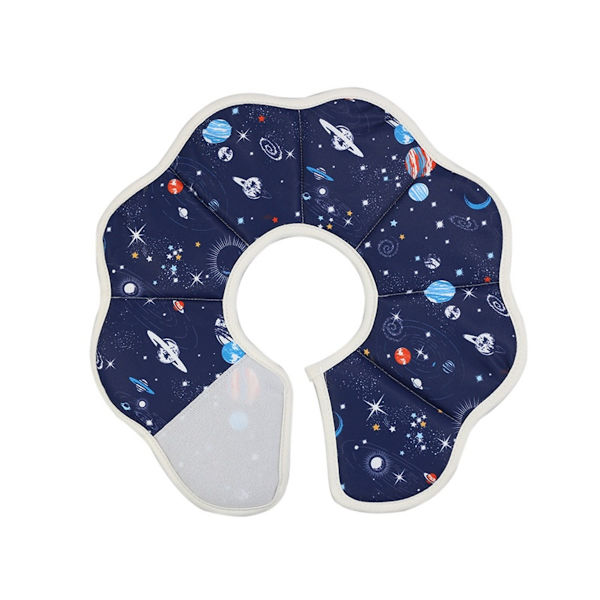 Waterproof Planet Pattern Cat Protective Collar - Anti-lick & Foldable Pet Neck Collar M