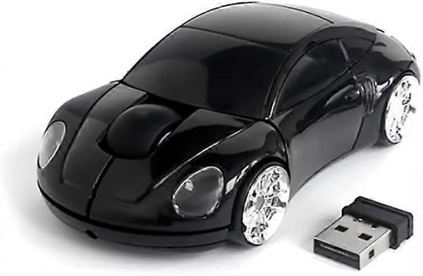 Porsche Bil Optisk Trådløs Lydløs Mus Sort