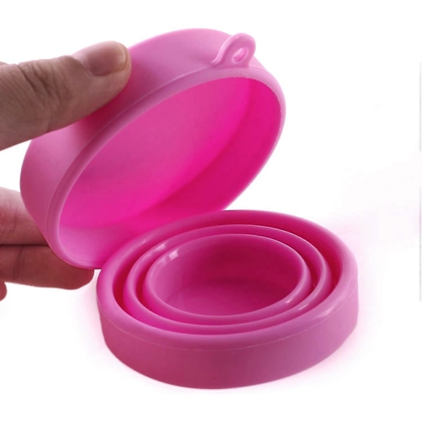 Sammenleggbar silikonkopp, sammenleggbar steriliseringskopp for menstruasjonskopper og oppbevaring av din Diva Cup
