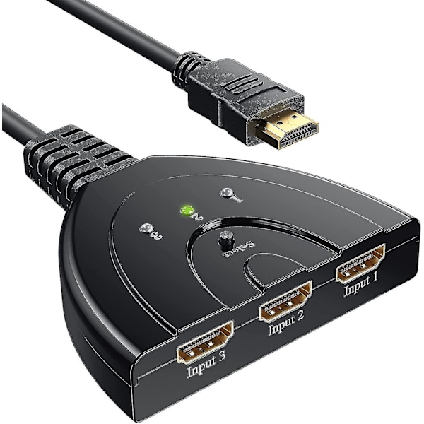 HDMI-växlare Gana, HDMI-växlare, 3-i-1 HDMI-splitter