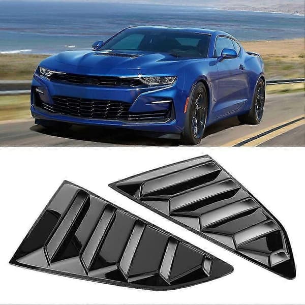 Blank Sort Bilrude Lameller Side Luftventil Dæk Passer til Chevy Camaro 2016-2020